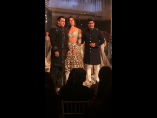 Muse katrinakaif and @beingsalmankhan pose with @manishmalhotra at his