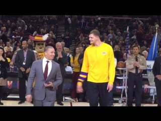 (hd) cleveland cavaliers present timofey mozgov his ring