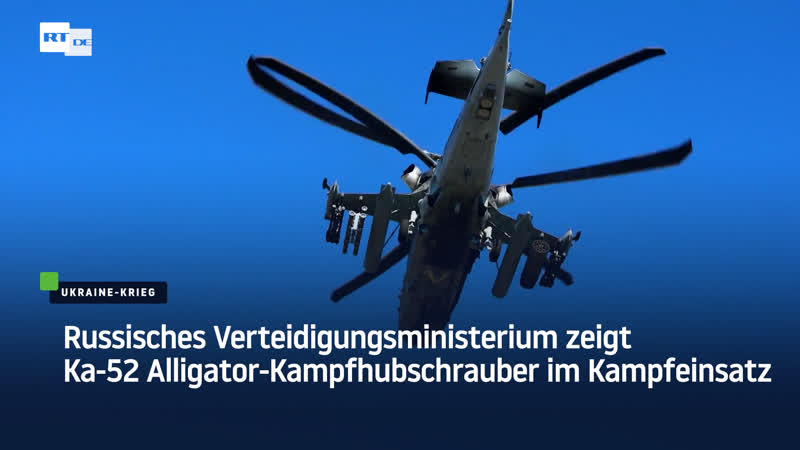 Russisches verteidigungsministerium zeigt ka 52 alligator kampfhubschrauber im kampfeinsatz