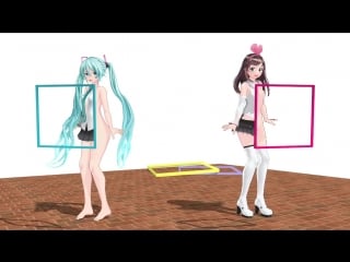 18+ sweet magic【mmd】 by 107kcl hatsune miku and kizuna a i (ai) naked dance miku miku dance