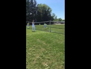 Oversize tennis game at the evian factory with maria sharapova