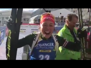 Dsv biathlon juhu! 📣 laura dahlmeier läuft auf platz 2