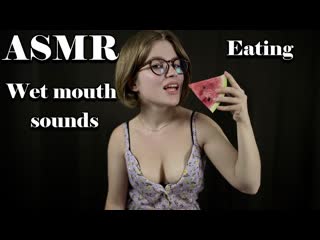 Lerka asmrka extremely wet watermelon sounds 💦 eating, mouth, spit sounds 🤤 100% relaxation