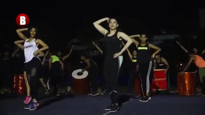 Tamannaah bhatia rehearsing for ipl 2018 opening ceremony