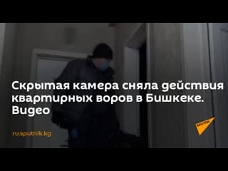 Скрытая камера сняла действия квартирных воров в бишкеке