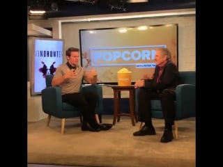 Jonathan groff being interviewed on popcorn on abc instagram’s stories 10/26/2017