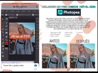 Cómo colocar un psd desde el móvil