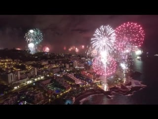 Fireworks filmed with a drone, funchal, madeira, portugal 2015 2016 w sound