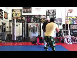 Чемпионка bellator илима лэй макфарлейн отрабатывает комбинации