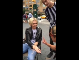 R5 getting a free palm reading for sometime last night part 2 (snapchat r5snaps)