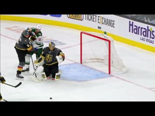 Marc andre fleury gets across to make huge save with skate blade