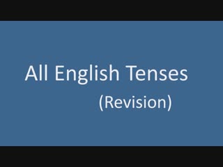 All tenses english lesson