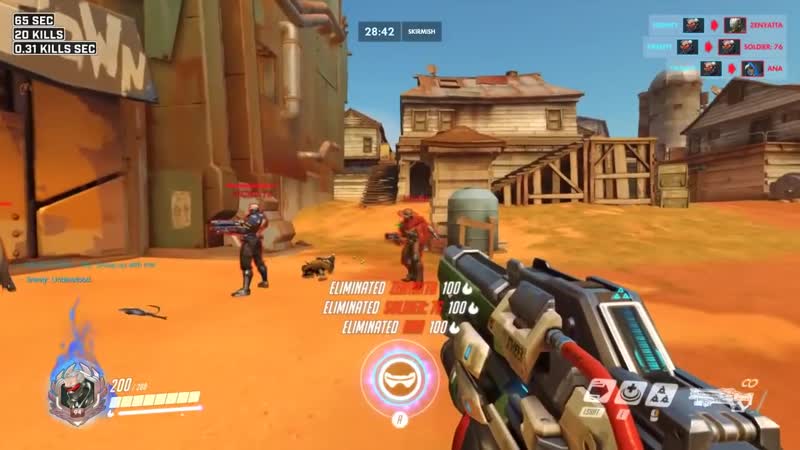 [overwatch workshop] aim practice v2 (homemade pharah bots added!)