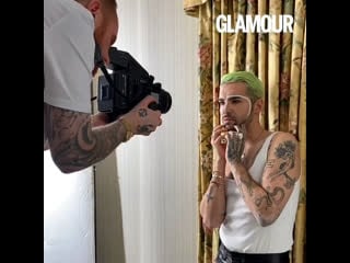 Glamour photoshoot backstage