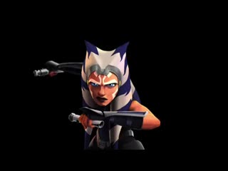 Ahsoka tano turns on her new blue lightsabers