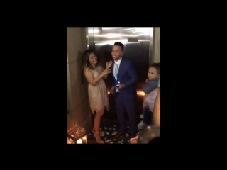 Selena gomez getting thanked by jay cosme at her cousin (priscilla deleon) s engagement party