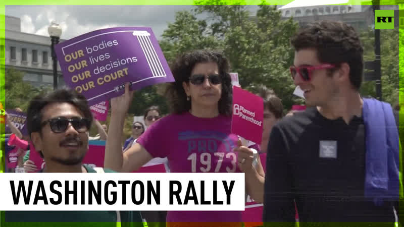 Protesters gather in washington on anniversary of landmark overturning of roe v wade decision