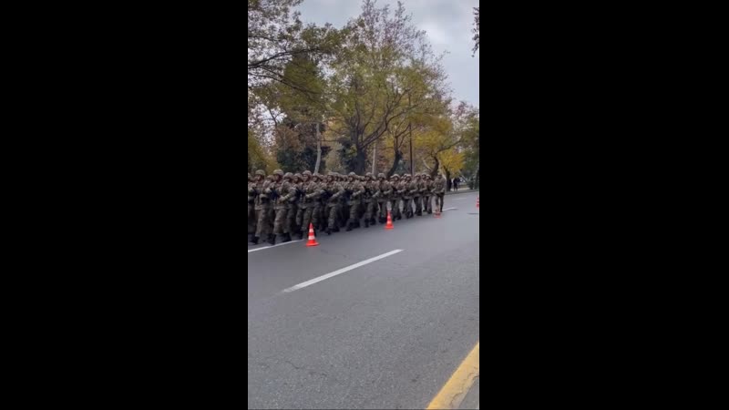 Подготоа к параду победы в баку