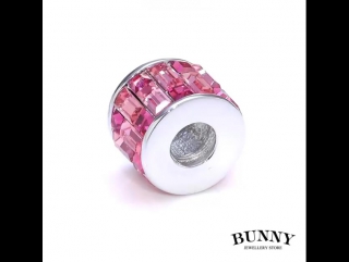 Подвеска шарм "малиновое кристальное колесико" / charm "raspberry crystal wheel"