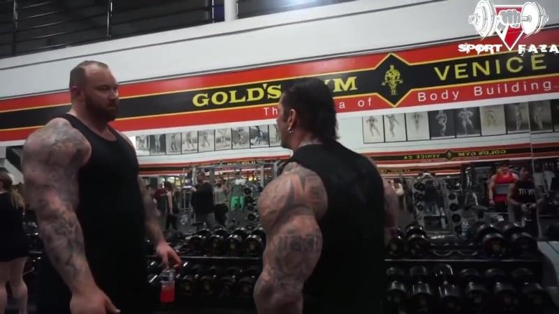 Рич и тор (хафтор бьёрнсон) тренироа рук (sportfaza)