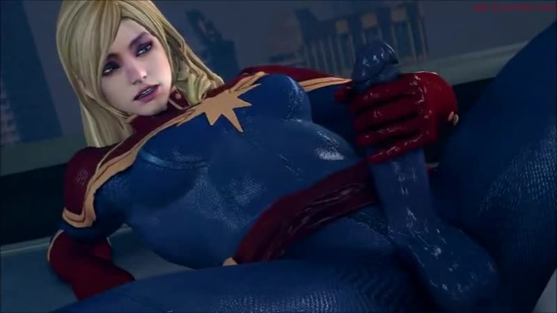 Carol danvers fapping her cock futa