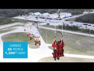 Boeing and ula show off their emergency rocket rescue zipline