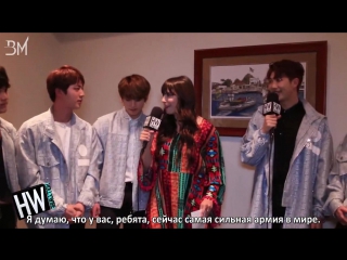 [rus sub] bts interview (part 1) @ hollywire