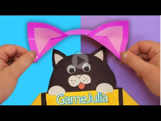 Кошачьи ушки настроения из бумаги как сделать ободок с ушками кота how to make cats paper ears