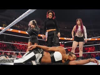Bayley damage ctrl attacks bianca belair, asuka and alexa bliss wwe raw