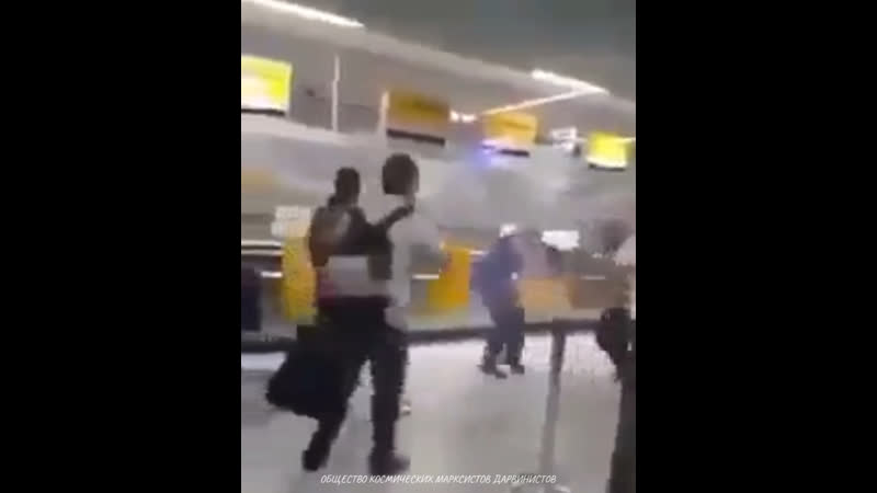 Турчонок в аэропорту франкфурта заборцевал двух германских эцилоппов, за желание поглядеть на личико гульшат под паранджой