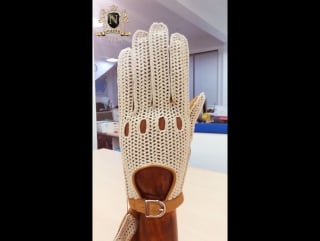 Private custom order hand woven motorcycle leather gloves by noolders