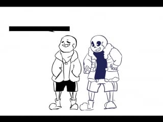 Sans and outertale!sans puns scene [underverse 0 4 out take]