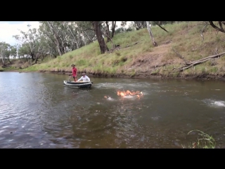 A river on fire! gas explodes from australian river near fracking site