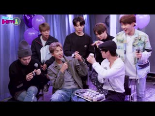 190522 bts get surprise cupcakes on morning mashup @ siriusxm