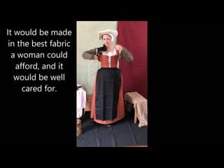 Dressing up a tudor woman, middle class