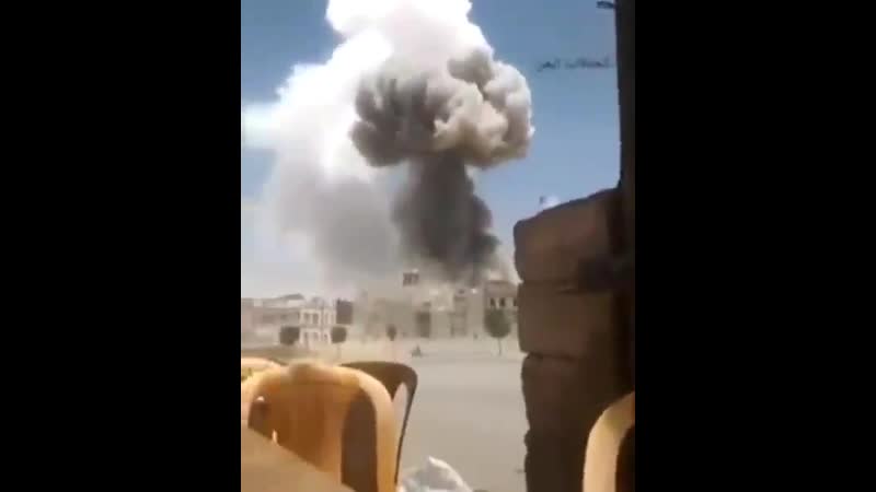 صنعاء اولا انفجار سعوان لا وجود لتحليق لطيران التحالف كما هو واضح جدا ثانيا كيف تصاعد