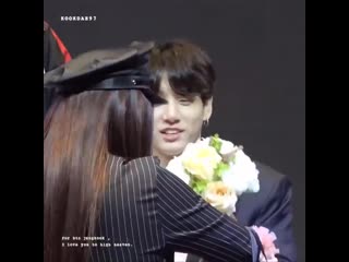 Noooo so this army gave jungkook a bouquet asked jk to please give these flowers to his