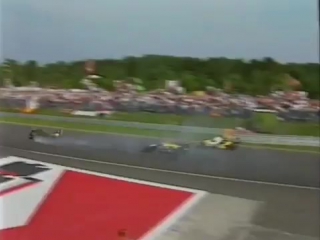 Derek warwick's huge shunt at parabolica