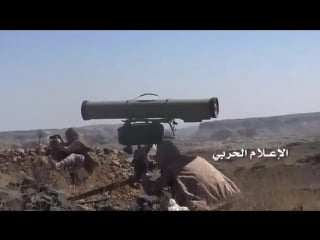 Destroying a saudi abrams tank in assir province by the yemeni forces, 23/10/2016