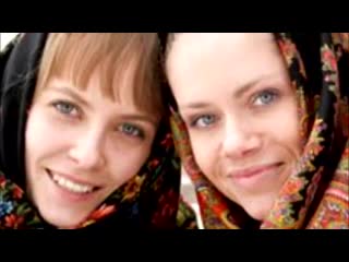 Slavic women in ethno dresses