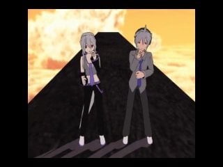 [mmd] lonely tropical fish dell honne and haku yowane