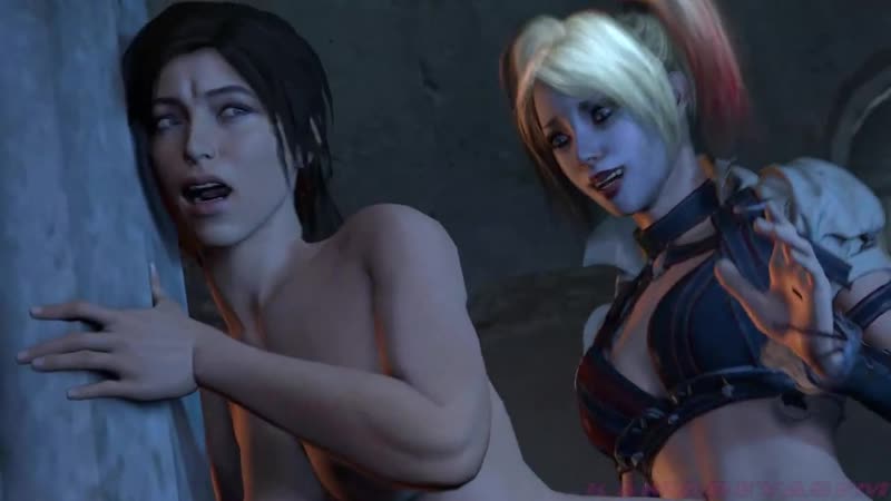 (sound)harley quinn&lara croft futanari on female [tomb raider;tr;dc;injustice;porn;hentai;dickgirl;r34;sex;sfm;порно;фута]