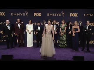 Fleabag cast celebrates surprise emmy wins backstage hd