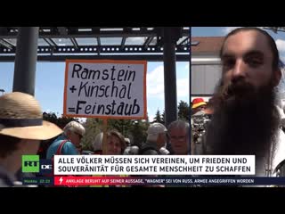 "stopp air base ramstein" protest gegen nato hilfe für ukraine und pro verhandlungslösung