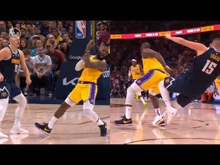 Lebron james and nikola jokic exchange flops