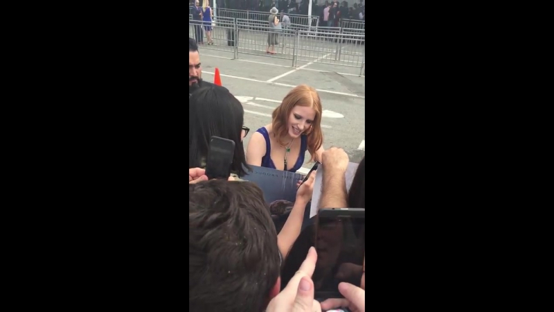 Jessica chastain of lawless signing autographs