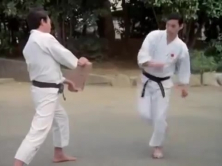 Old school makiwara and tameshiwari karate training