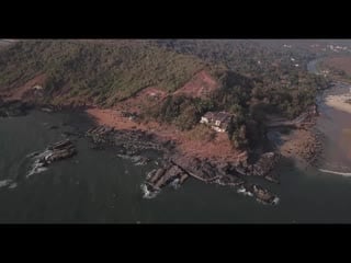 Goa beaches baga beach in india by drone