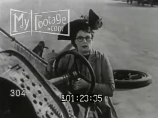 1920s woman runs in front of car car collapses goofy gags silent film