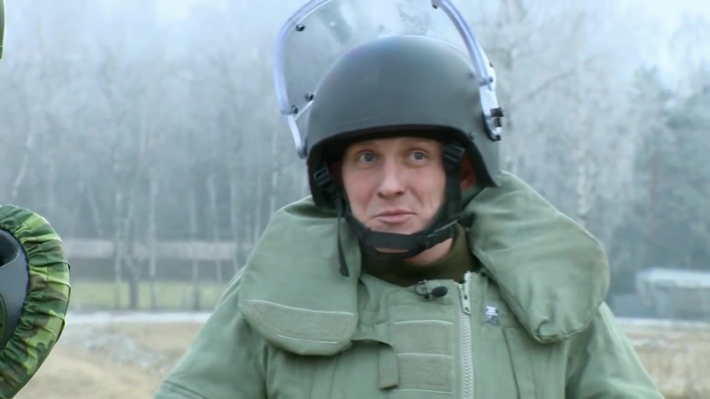 Заряд разминирования тропа в действии